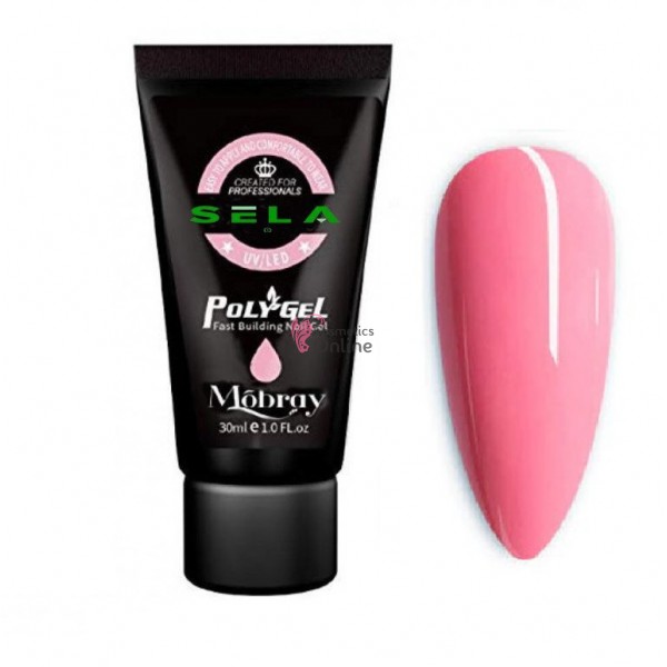 PolyGel UV LED pentru unghii false SELA Profesional de 30ml Cod 001 Natural Pink